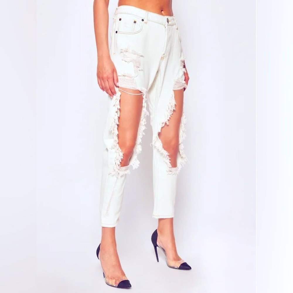 Free People x‎ OneTeaspoon Brando Saints Ripped Jeans size 24